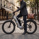 Elektrisches Mountainbike Shengmilo S600 Pro Zwei Motoren 2 x 80 Nm Batterie 48 V 25 Ah Shimano 7 Gänge Vollfederung Grau Für Gelände und Stadt 5