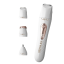 Elektrisk barbermaskine 3i1 genopladelig USB 13x3 cm med LCD-display udskiftelige hoveder til krop ansigt næse og ører 4