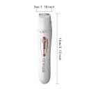 Elektrisk barbermaskine 3i1 genopladelig USB 13x3 cm med LCD-display udskiftelige hoveder til krop ansigt næse og ører 5