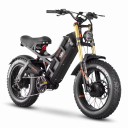 Elektrisk cykel EAHORA Romeo II To motorer 2500 W Batteri 52 V 60 Ah Rækkevidde over 192 km Fuld affjedret Fat bike 20 x 4,5 tommer Sort 1