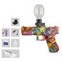 Elektrisk gelkuglepistol 7-8 mm til børn Glock med magasinbeskyttelsesbriller USB-opladningsområde 15 m 5