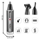 Elektrisk hårtrimmer 3i1 USB opladelig 13x2,4 cm med LCD-display til næse, ører, øjenbryn, skæg og konturer 2