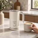 Elektrisk mælkeskummer Cafelffe 4i1 Varm og kold skum Opvarmning af mælk og varm chokolade 120 og 240 ml Cremet Til latte og cappuccino 4