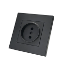 Elektrisk stikkontakt EU 220V 16A AC Envejsstikkontakt uden jordforbindelse Brandsikker plast 83×83 mm Universal installation indvendig 1