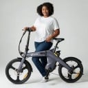 Elektriskt cykel DYU T1 Borstlös motor 250 W Litiumbatteri 36 V 10 Ah Hjul 20 tum Shimano 7 växlar Skivbromsar Grå För staden 5