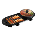 Elektromos grill edényes 5 fokozatú 2200 W 110 V többfunkciós tapadásmentes grill hőmérséklet-szabályozással Hordozható grillfelület edénnyel 67 x 28 x 17 cm 1