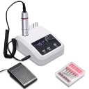 Elektromos körömcsiszoló 45000 RPM reszelő zselés és akril köröm manikűrhöz és pedikűrhöz, professzionális készlet HD kijelzővel, állítható 3