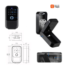 Elektronický visací zámok s otlačkom prstu a klávesnicou Tuya WiFi USB zinková zliatina čierny pre zabezpečenie kľúčov a vstupov 2