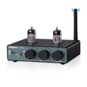 Elektronkový předzesilovač s Bluetooth 5.1 a RCA vstupem, 130×102×32 mm, QCC3040 a NE5532P, černo-šedý, HiFi stereo pro domácí audio 1