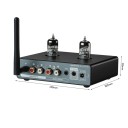 Elektronkový předzesilovač s Bluetooth 5.1 a RCA vstupem, 130×102×32 mm, QCC3040 a NE5532P, černo-šedý, HiFi stereo pro domácí audio 2
