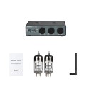 Elektronkový předzesilovač s Bluetooth 5.1 a RCA vstupem, 130×102×32 mm, QCC3040 a NE5532P, černo-šedý, HiFi stereo pro domácí audio 3