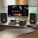 Elektronkový předzesilovač s Bluetooth 5.1 a RCA vstupem, 130×102×32 mm, QCC3040 a NE5532P, černo-šedý, HiFi stereo pro domácí audio 5