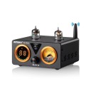 Elektronkový zesilovač HiFi s VU metrem a Bluetooth 5.2, 100 W × 2, TPA3250, USB DAC, optický a koaxiální vstup, černý, pro domácí audio 1