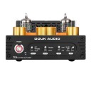 Elektronkový zesilovač stereo 160 W + 160 W, Bluetooth 5.0 aptX, MM Phono vstup, hliníkové tělo, černý, pro gramofon a domácí audio systém 3