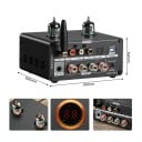 Elektronkový zosilňovač HiFi s VU metrom a Bluetooth 5.2, 100 W × 2, TPA3250, USB DAC, optický a koaxiálny vstup, čierny, pre domáce audio 2