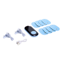 Elektrostimulador muscular TENS EMS NEMS 18 modos 30 níveis 12,7 cm USB-C recarregável azul massajador de dor nas costas e músculos 3