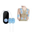 Elektrostimulator af muskler TENS EMS NEMS 18 tilstande 30 niveauer 12,7 cm USB-C genopladelig blå to-kanals massager til ryg- og muskel smerter 6