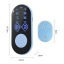 Elektrostymulator mięśni TENS EMS NEMS 18 trybów 30 poziomów 12,7 cm USB-C ładowalny niebieski dwukanałowy masażer na bóle pleców i mięśni 4