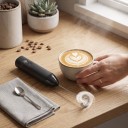 Elektryczny spieniacz do mleka 3 prędkości Podwójna stalowa spirala Ładowanie USB-C Długość 23,5 cm Do kawy matcha i jajek 2