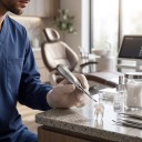 Elevador dental (palanca de extracción) con punta curvada de 4 mm de acero inoxidable, plateado – herramienta quirúrgica dental para la extracción de dientes 6