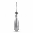 Elevador dental – palanca de extracción con punta recta de 2,5 mm, acero inoxidable, plateado, instrumento quirúrgico dental para extracción de dientes 1