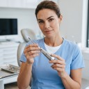 Elevador dental – palanca de extracción, punta curvada de 5 mm, acero inoxidable, color plateado, instrumento quirúrgico odontológico para extracción de dientes 3