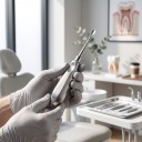 Elevador dental – palanca de extracción, punta curvada de 5 mm, acero inoxidable, color plateado, instrumento quirúrgico odontológico para extracción de dientes 4