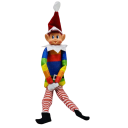 Elfo di Natale arcobaleno 40 x 8 cm 2