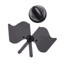 Emaille-Pin Rennschachbrettflagge 1,8 × 3 cm Metall schwarz-weißer Abzeichen für Rucksack Jacke Kleidung Motorsport Zubehör 2