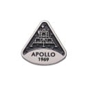 Emaille pin ruimteprogramma Apollo 1969 2,8 × 2,8 cm metalen zilver zwart badge voor rugzak kleding klep wetenschappelijk motief 1