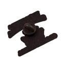 Emaille-Pin Waschbär mit Aufschrift ca. 3,5 × 2,9 cm gezeichnetes Motiv schwarz-weißer Anstecker für Rucksack Jacke Kleidungsstück Zubehör 2