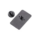 Emaljeret broche med sjovt motiv PLEASE DON'T USE THE FORCE ca. 2,8 x 1,8 cm metalbadge gul-sort tilbehør til tøj rygsæk 2