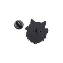 Emaljpin katt med texten Mother of Cats ca 2,8 × 2,5 cm svart märke djur brosch för kavaj ryggsäck kläder 2