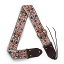 Embroidered Adjustable Guitar Strap with Metal Buckles Durable and Comfortable Shoulder Strap for Acoustic and Electric Guitars Stylish Design 1