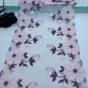 Embroidered Lace Netting 21.5 x 91 cm Polyester Lace with Floral Design Decorative Fabric for Sewing Clothing Decorations DIY 1