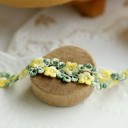 Embroidered Lace Ribbon with Floral Motif 2 cm x 91 cm Decorative Lace Tape Polyester Lace for Sewing Decoration of Garments 2