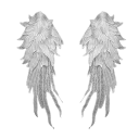Embroidered Wing Patch 15 x 40 cm 2 pcs Decorative Wing Embroidery Made of Polyester and Cotton Blend for Decorating Dresses, Garments and Accessories 2
