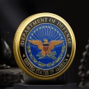 Emlékező Érme Az Egyesült Államok Védelmi Minisztériuma Pentagon Hadsereg Haditengerészet Légierő és Tengerészgyalogság Kétoldalas 4 cm Aranyozott Fém Sas Domborművel 2