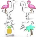 Emporte-pièces exotiques en acier inoxydable - 4 pcs 6