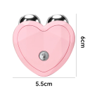 EMS mikrostrømsmassageapparat i hjerteform 6 x 5,5 cm Genopladelig USB massager til ansigt og krop Fasthed af huden og muskelafslapning 2
