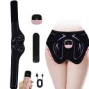 EMS trenažér na hýždě a boky 10 režimů a 30 úrovní intenzity Délka 110 cm Nabíjení přes USB Černý pás s růžovým ovladačem Na posílení svalů 1