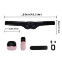 EMS trenažér na hýždě a boky 10 režimů a 30 úrovní intenzity Délka 110 cm Nabíjení přes USB Černý pás s růžovým ovladačem Na posílení svalů 2