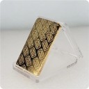 En ounce guld replika imiteret guldplade 24 karat guld erindringsguldplade med plastiklåg 5 x 2,8 cm 2