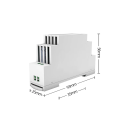 Εναλλασσόμενος τροφοδοτικός σταθμός DIN 24V 15W 0,88A Συμπαγής τροφοδοτικός σταθμός AC 110-240V DC24V Προστασία από υπερφόρτωση, βραχυκύκλωμα και υπέρταση 2,5x9,3x5,6 cm 3