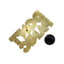 Enamelled Brooch with the Text DON’T PANIC 2.4 × 4 cm Metal Badge Red Gold Lapel Pin Accessory for Backpack Clothing Lapel 2