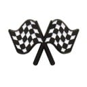 Enamelled Pin Racing Checkered Flag 1.8 × 3 cm Metal Black and White Badge for Backpack Clothing Lapel Motorsport Accessory 1