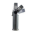 Encendedor de metal azul 360° encendido invertido a prueba de viento recargable de butano encendedor para velas chimenea parrilla 3