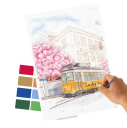 Encounter Scenery Watercolour Painting Set 21.5×29.5 cm 4 Landscape Pictures 2 Pigment Papers 1 Brush Creative Crafting 2
