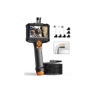 Endoscopio Doppio 4.3" 1080p con LED Obiettivo da 8mm Schermo Impermeabile IP67 Telecamera di Ispezione con Cavo Rigido da 1m Senza Necessità di Wi-Fi 4