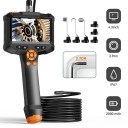 Endoskop 4,3&quot; display 1080p dobbeltlinse med LED 8 mm IP67 vandtæt inspektionskamera med fast kabel 5m 3